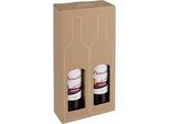 Weinkarton ColomPac SAWP, für 2 Flaschen, L 182 x B 93 x H 374 mm, Wellpappe, kraft-braun, 10 Stück
