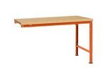 Manuflex Ansatztisch UNIVERSAL Spezial, Tischplatte Multiplex, 1500x1000, rotorange
