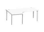 Schäfer Shop Genius Schreibt. 90° li, 4-F, VKTWinkelschreibtisch MODENA FLEX 90°,Ansatz links, B 2000 mm, weiss