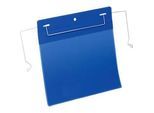 Dokumententaschen mit Drahtbügel, B 210 x H 148 mm (A5 quer), 50 Stück, blau
