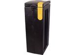 BonTon Abfalltrennsystem Plastik-Abfall, 70 Liter, recyceltes Polypropylen, einzigartiges Design, B 280 x T 430 x H 771 mm, gelb/grau