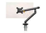 Monitorarm BakkerElkhuizen BE Flexible, für 1 Monitor, bis 10 kg, dreh-, neig- und schwenkbar, 80 mm Klemmweite, VESA-komaptibel, ergonomisch, Höhenverstellbar von 170 bis 582 mm, dunkelgrau/schwarz