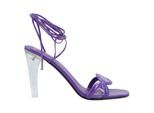 Valentino Garavani Sandalen - Purple Leather Chain Sandals Purple - Gr. 39,5 (EU) - in Lila - für Damen