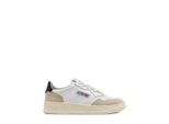 Autry Low-Top Sneaker - White Leather Sneakers With Beige Suede Accents - Gr. 37 (EU) - in Grau - für Damen