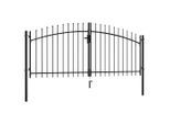 vidaXL Doppelflügel-Gartentor mit Speerspitzen 300 x 150 cm