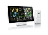 Brandson Funk-Wetterstation mit Außensensor, App-Anbindung, Barometer, Prognose, UV, Mondphasen, Wecker