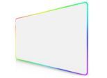 Titanwolf Gaming Mauspad XXXL RGB 1200x600 mm, LED Mauspad, 7 Farben, 4 Modi, abwaschbar, weiß