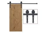 HOMCOM Schiebetür-Beschlagsatz Kohlenstoffstahl