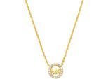 Kette mit Anhänger MICHAEL KORS "Schmuck Geschenk Silber 925 Halsschmuck PREMIUM", gold (gelbgoldfarben, kristallweiß), Halsketten, Damen, Silber 925 (Sterlingsilber), L: 43, glitzernd, mit Zirkonia (synth.)