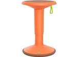 Sitzhocker ECO UPis1, biobasierter Kunststoff, Ø 330 x H 450–630 mm, pastellorange