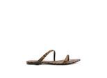 Saint Laurent Sandalen - Pointed Toe Leopard Print Flat Sandals - Gr. 37,5 (EU) - in Braun - für Damen