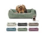 Rohrschneider ® Hundebett waschbar für kleine Hunde mit Hundekissen Cord (ca. 55x42 cm) inkl. Gassibeutel
