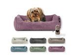 Rohrschneider ® Hundebett waschbar für kleine Hunde mit Hundekissen Cord (ca. 55x42 cm) inkl. Gassibeutel