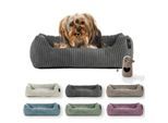 Rohrschneider ® Hundebett waschbar für kleine Hunde mit Hundekissen Cord (ca. 55x42 cm) inkl. Gassibeutel
