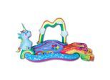 Happy People 77462 - Playcenter - Einhorn mit Rutsche (254x198x145cm) Planschbecken Pool