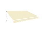 vidaXL Gelenkarmmarkise 400 cm Cremeweiß