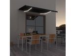 vidaXL Markise Manuell Einziehbar mit LED 300x250 cm Anthrazit
