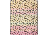 Wohndecke BIEDERLACK "Wohndecke Wild Leo", bunt, B:150cm L:200cm, Baumwolle, Polyacryl, Polyester, Wohndecken, Wohndecke, 150 x 200, mit Zierstich