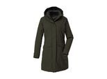 Parka KILLTEC "KOW 18 WMN PRK", Damen, Gr. 36, grün (olivgrün), Obermaterial: 100% Polyester.Futter: 100% Polyester.Füllung: 100% Polyester, Jacken Parka, Wasser- und winddichter Parka, atmungsaktiv, verstellbare Details