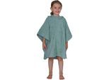 Badeponcho WÖRNER "Uni", grün (eisblau), L:60cm, Frottier, Hausmäntel, maschinenwaschbar, trocknergeeignet