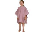 Badeponcho WÖRNER "Uni", rosa (erika), L:60cm, Frottier, Hausmäntel, maschinenwaschbar, trocknergeeignet