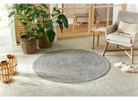 Teppich HANSE HOME "Trenzado", grau (grau, weiß), H:10mm Ø:200cm, Polypropylen, Teppiche, Teppich, In- & Outdoor, Handmade-Look, Gewebt, Wetterfest, Balkon, Wohnzimmer