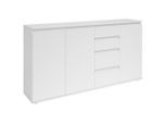 Boxxx Sideboard Brest, Weiß, Kunststoff, 2 Fächer, 4 Schublade(n) Schubladen, 160x84x35 cm, Typenauswahl, stehend, in verschiedenen Größen erhältlich, Wohnzimmer, Kommoden & Sideboards, Sideboards