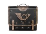 HMF 510 Briefkasten Alter Ranzen mit Posthorn PH2, 40 x 40 x 9 cm, Gold