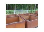 Cortenstahl Pflanzring quadratisch 90x90x60 Rostkübel Rost Stahl Kübel Blumenkübel XXL