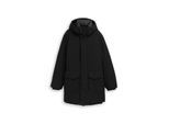 TOM TAILOR DENIM Herren Parka mit wasserabweisender Funktion, schwarz, Uni, Gr. M