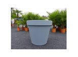 E&K Übertopf grau Ø 80 cm Pflanztopf Blumentopf Pflanzkübel "Ecken und Kanten" Kübel XXL groß