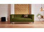 2-Sitzer HOME AFFAIRE "Chamby", grün (limegrün), B:180cm H:71cm T:85cm, Luxus-Microfaser Lederoptik (100% Polyester), Scheuertouren: 40.000, Pilling: 4;Samtoptik (100% Polyester), Sofas, mit Holzrahmen unten und Steppung im Lehnenbereich