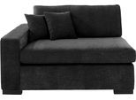 Sofaelement HOME AFFAIRE "Skara XXL", grau (anthrazit), B:140cm H:86cm T:130cm, 100% Polyester, Polsterelemente, Modul XXL - zum eigenen Zusammenstellen, Armlehne links/rechts wählbar