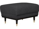 Hocker HOME AFFAIRE "Chamby", grau (dunkelgrau), B:70cm H:46cm T:64cm, 100% Polyester;Samtoptik (100% Polyester), Hocker, Fußhocker Polsterhocker, mit Holzrahmen unten