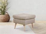 Hocker HOME AFFAIRE "Charles", beige, B:58cm H:49cm T:58cm, 100% Polyester, Hocker, Hocker, passend zum Sessel "Charles"
