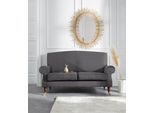 2-Sitzer HOME AFFAIRE "Rennes", grau (anthrazit uni), B:160cm H:90cm T:93cm, Samtoptik (100% Polyester);Baumwollmix (50% Baumwolle, 50% Polyester), Sofas, in Samtoptik oder Baumwoll-Mix