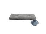 Rohrschneider ® Hundebett mit Anti-Rutsch-Boden, strapazierfähiges Kissen für Hunde und Katzen, B80 x T50 x H 7 cm, inkl. Gratis-Wassernapf