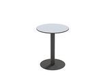 meet by Paperflow Outdoor-Tisch Cross, rund, Tellerfuss, Ø 600 x H 750 mm, grau/mattschwarz