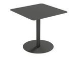 meet by Paperflow Outdoor-Tisch Cross, quadratisch, Tellerfuss, B 800 x T 800 x H 750 mm, grau/mattschwarz
