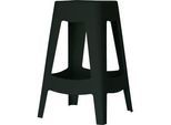 meet by Paperflow Barhocker BELLINI, Sitzhöhe 68,5 mm, 4-Fussgestell, Polypropylen, schwarz, 2 Stück