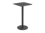 meet by Paperflow Outdoor-Tisch Cross, quadratisch, Tellerfuss, B 600 x T 600 x H 1100 mm, schwarz/mattschwarz