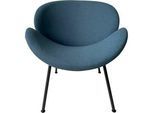 meet by Paperflow Sessel SMILE, Polyurethaneschaum, bis 120 kg, Stahl & Polyester, schwarz & blau