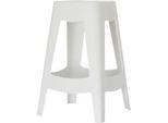 meet by Paperflow Barhocker BELLINI, Sitzhöhe 68,5 mm, 4-Fussgestell, Polypropylen, weiss, 2 Stück