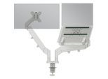 Leitz Ergo Platzsparender Dual Monitorarm mit Laptophalterung, Tragfähigkeit 9 kg, hellgrau