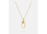 Kette mit Anhänger LIEBESKIND BERLIN "Schmuck Geschenk Edelstahl Halskette Modern Knot Knoten", gold (gelbgoldfarben), Halsketten, Damen, Edelstahl, L: 47 B: 2mm, B:2mm