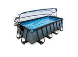EXIT Frame Pool 400x200x100cm mit Sandfilterpumpe und Abdeckung, versch. Ausführungen
