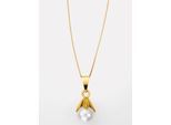 Perlenanhänger LADY, gold (gelbgold 375), Schmuckanhänger, Damen, Gelbgold 375