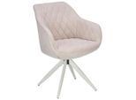 Livetastic Armlehnstuhl, Beige, Metall, Textil, Drehkreuz, 59x84x59 cm, Sitzfläche 360° drehbar, Esszimmer, Stühle, Esszimmerstühle, Armlehnenstühle