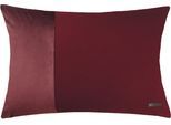 Dekokissen ESPRIT "Harp" Gr. 1, rot (rot, dunkelrot, blutrot, unifarben), B:38cm L:58cm, Polyester, Dekokissen_Sitzkissen_Kissenhüllen