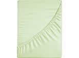Spannbettlaken CASATEX "Jersey-Elasthan", grün (limone), 1 Stk., Jersey, 180-200x200-220 25cm, Jersey, Obermaterial: 96% Baumwolle, 4% Elasthan, Bettlaken, Spannbettlaken, mit Elasthan
